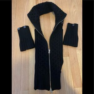 Veronica Beard Black Dickey with Cuffs